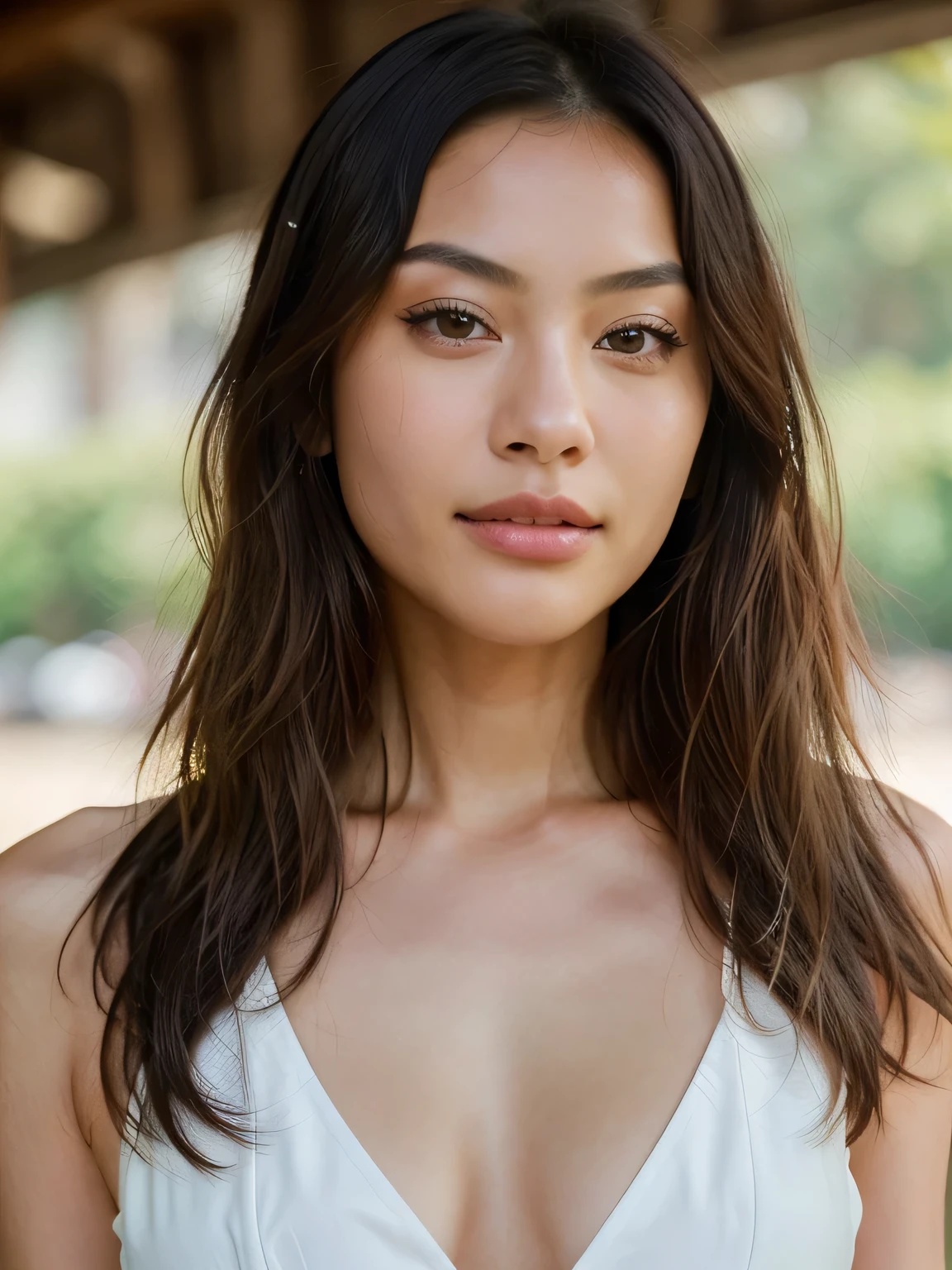 beautiful chinese woman, very detailed, 25 years, long hair, natural wavy, black eyes, super model face, childish face, sad face, beautiful face, thin nose, thin face, breast exposed , small breast, well detailed natural breast , focus on breast,,, high resolution, masterpiece, best quality, intricate details, highly detailed, sharp focus, detailed skin, realistic skin texture, texture,  professional, 4k, charming smile, shot on Canon, 85mm, shallow depth of field, kodak vision color, ,extremely detailed, foto_\(ultra\), photorealistic, realistic, post-processing, maximum detail, roughness, real life, ultra realistic, photorealism, photography, 8k uhd, photography