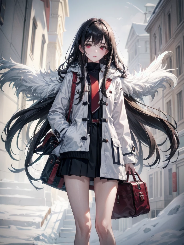 ExtremelyDetailed KAWAII SchoolGirls standing in (Sparkling snow dust), Stunning detailed eyes with (Sparkling Highlights:1.28), beautiful detailed lips, extremely detailed eyes and face, double eyelids with Detailed Long Eyelash, rosy cheeks, Radiant PearlSkin with Transparency, detailed snow fairys in (School Uniform with Coat), (glowing snowflakes:1.32), intricate snowy background, ethereal and magical lighting, cinematic composition, (best quality,4k,8k,highres,masterpiece:1.2),ultra-detailed,(realistic,photorealistic,photo-realistic:1.37) (FullBody:1.28) (exposed:0.33)