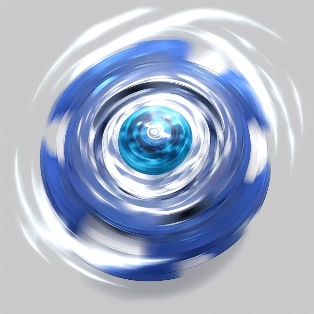 masterpiece, best quality, black and white sketch, ultra-detailed sketch of a dark blue Beyblade top mid-spin, capturing the motion and energy as if it has just been launched. The spinning should create an intsense blur effect around the whole beyblade, emphasizing the speed and dynamism of the Beyblade. There is wind whipped up around the beyblade. The beyblade should also be angled in a specific direction. The background should be simple and suited for a card game. The beyblade should not take up the whole space to allow for ample background space. Fit everything in the image, nothing should be cut off. The top should show very rapid motion lines and distortion to convey movement, intense blur effect, Anime-influenced graphic look, no human, anime-inspired style, isometric view, no people, no person, zoom out