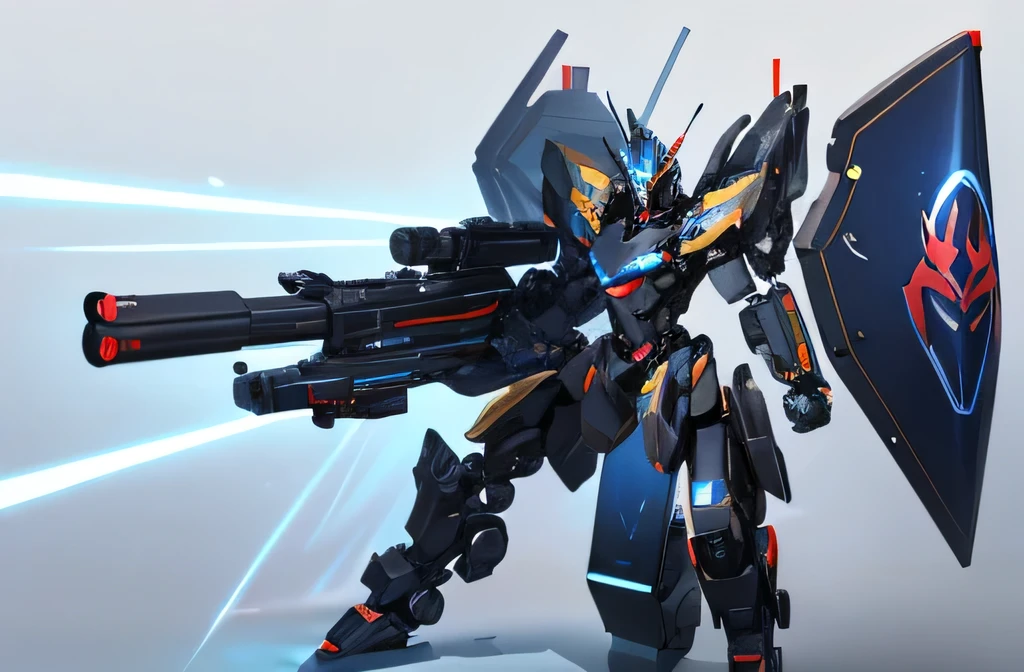 The robot I made had cannons on both shoulders.、He has a beam rifle in his right hand、He has a shield in his left hand。and、Box-shaped missiles are packed into the base of both legs.。The robot's head is equipped with sensors to improve its enemy detection capabilities.。The eyes look like those of a mass-produced GM.