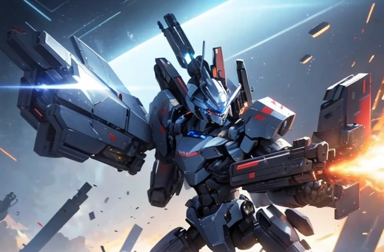 The robot I made had cannons on both shoulders.、He has a beam rifle in his right hand、He has a shield in his left hand。and、Box-shaped missiles are packed into the base of both legs.。The robot's head is equipped with sensors to improve its enemy detection capabilities.。The eyes look like those of a mass-produced GM.。The color scheme is green like the Self-Defense Forces。