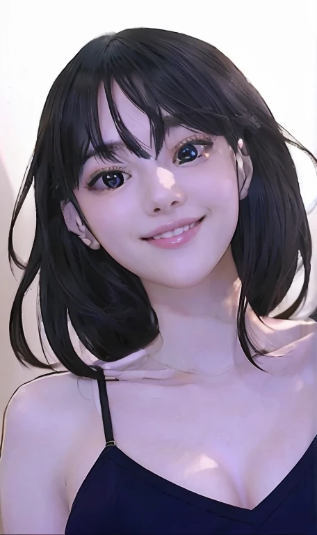 Hot anime girl with a elegant smile, bra