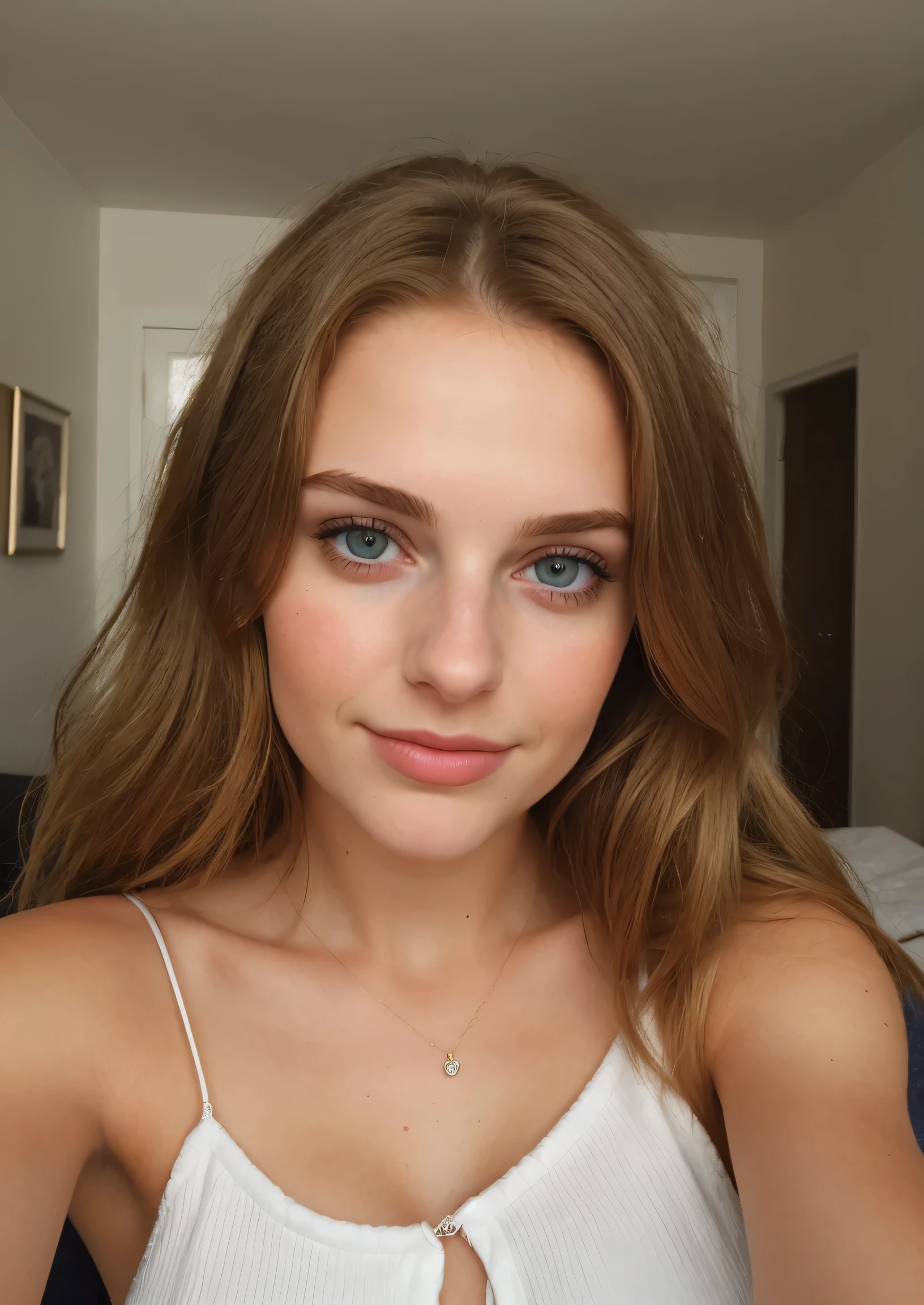 Beautiful young woman taking a selfie, Taken with iPhone camera