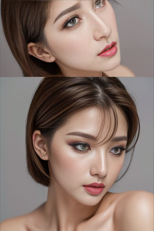 Woman in her 20s Beautiful woman 、 Good general condition, A clear and beautiful face with delicate lips and well-balanced eyes. (So beautiful、Careful makeup 、 light makeup, Beautiful brown hair 、 short hair) 、 High resolution, 最high quality, masterpiece 、 8K quality, Gorgeous Jewelry, beautiful color masterpiece Tindall effect, live-action, High resolution, Soft Light, high quality, Smooth and 10x pixelated 、 (Beautiful eyeshadow: 1.5), 、Ecstatic expression 、 ((Off Lady 、 Business Women's Suit Shirts) 、 Cute round face, can't believe it 、 (FCUP Large Breasts 、 Large Breasts 、 Transparent double eyelids 、 Partly confused expression 、 Sexy mouth 、 Skirted sheer jacket 、 Dark miniskirt 、 (Lift the hem of the skirt with both hands、Here's a full view of the white silk pantry 、 To the camera) 、 White panties 、 Pure white panties 、 (Low - Angle) 、 winter, snow, (M-shaped legs on the sidewalk 、 Squat). She purposely spreads her legs to show her panties, Gripping your arms tightly, Perfect Fingers, Perfect Fingers,