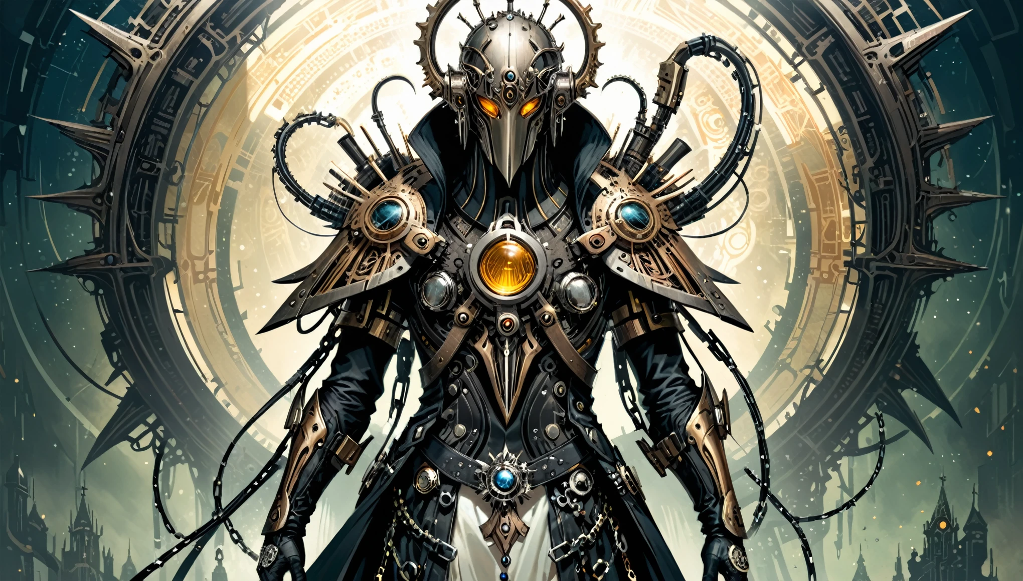 biopunk priesthood fashion by Aaron Horkey