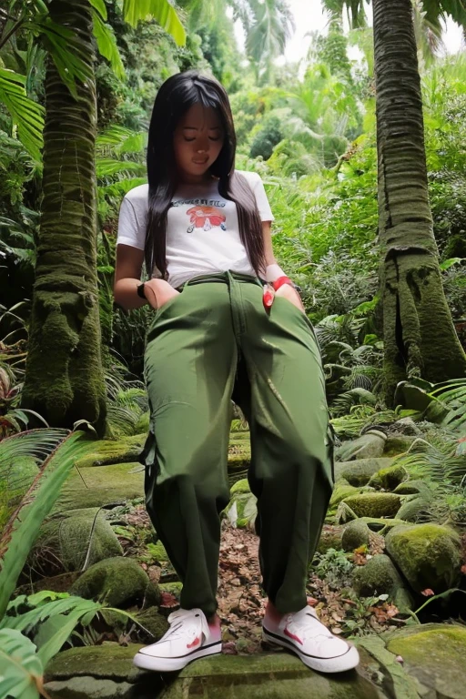 Indonesia girl peeing pants