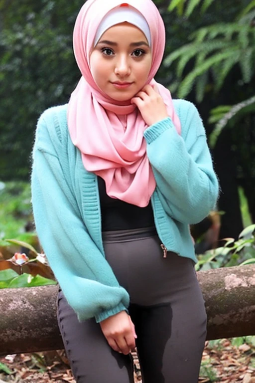 hijab girl peeing self