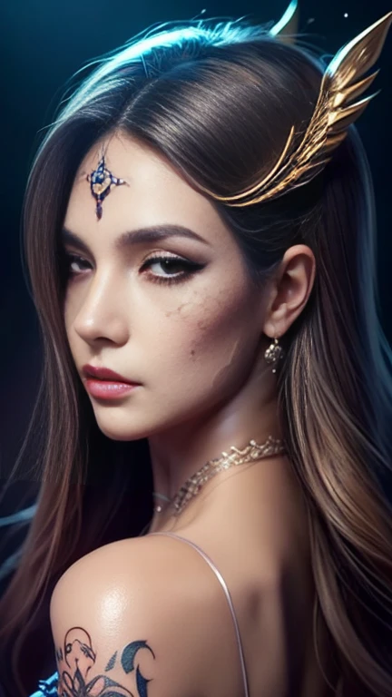 witch,Beautiful Hair,luxury,wonderful,elegant,complicated,High detail,Digital Painting,Art Station,Concept Art,Sharp Focus,Illustration,Art by Ross Tran,sexy ultra micro bikini,Perfectly beautiful big bust,beautiful abs,Perfectly beautiful designed and detailed face,Perfectly beautiful hair,disaster々Cool atmosphere,Perfectly beautiful and balanced body,silky and beautiful skin,Perfectly beautiful and balanced face,have a magic wand in hand, Perfectly beautiful designed and detailed tattoos,Perfectly beautiful designed and detailed a little face war paint,Use magic,Full body photo,Beauty