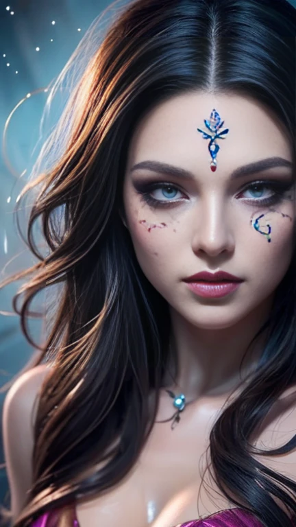 witch,Beautiful Hair,luxury,wonderful,elegant,complicated,High detail,Digital Painting,Art Station,Concept Art,Sharp Focus,Illustration,Art by Ross Tran,sexy ultra micro bikini,Perfectly beautiful big bust,beautiful abs,Perfectly beautiful designed and detailed face,Perfectly beautiful hair,disaster々Cool atmosphere,Perfectly beautiful and balanced body,silky and beautiful skin,Perfectly beautiful and balanced face,have a magic wand in hand, Perfectly beautiful designed and detailed tattoos,Perfectly beautiful designed and detailed a little face war paint,Use magic,Full body photo,Beauty