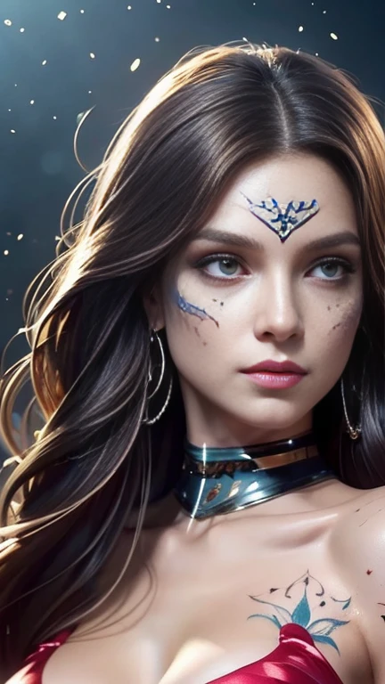 Wizard,witch,Beautiful Hair,luxury,wonderful,elegant,complicated,High detail,Digital Painting,Art Station,Concept Art,Sharp Focus,Illustration,Art by Ross Tran,sexy ultra micro bikini,Perfectly beautiful big bust,beautiful abs,Perfectly beautiful designed and detailed face,Perfectly beautiful hair,disaster々Cool atmosphere,Perfectly beautiful and balanced body,silky and beautiful skin,Perfectly beautiful and balanced face,have a magic wand in hand, Perfectly beautiful designed and detailed tattoos,Perfectly beautiful designed and detailed a little face war paint,Use magic,full body photo ,Beauty