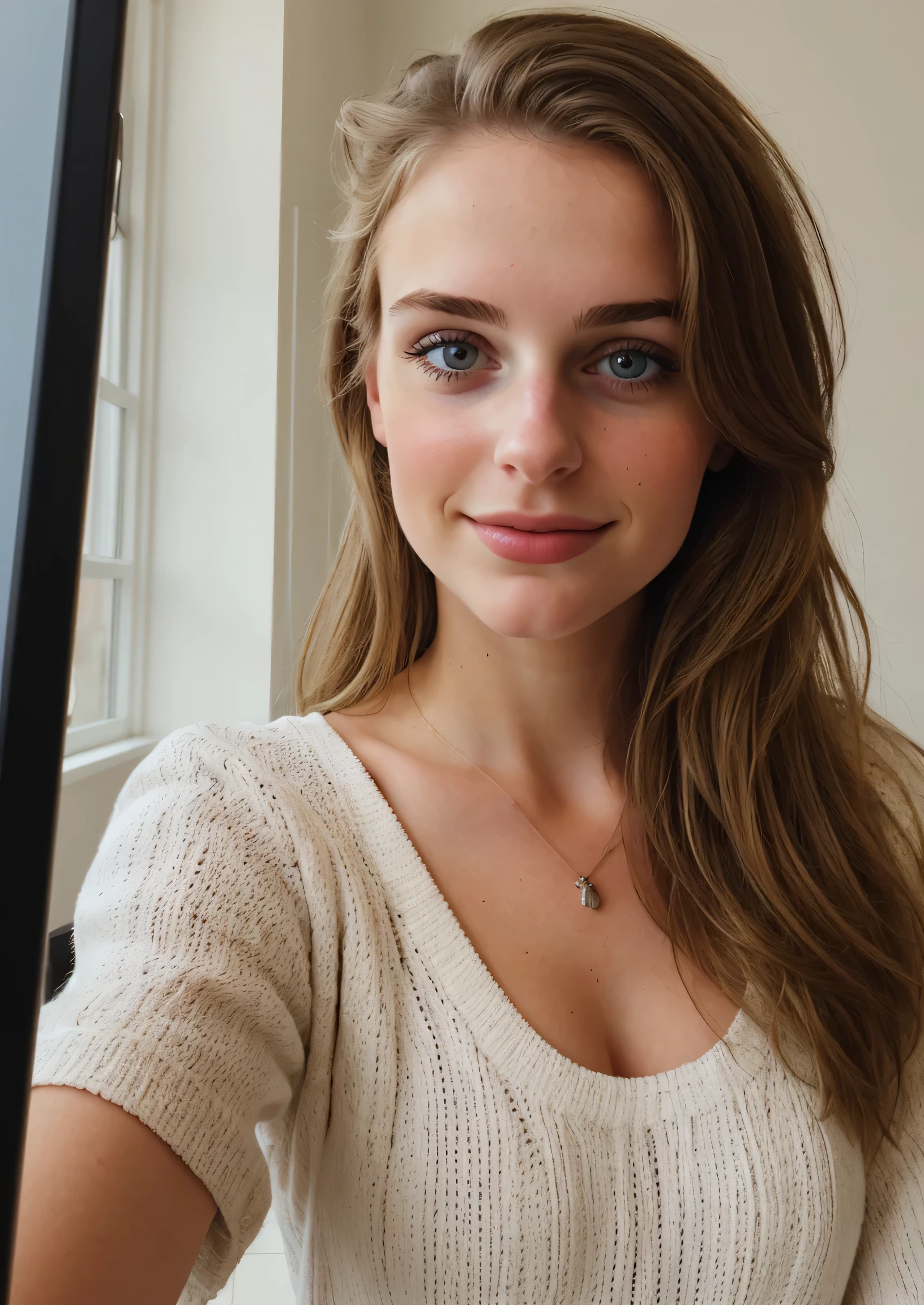 Beautiful young woman taking a selfie, Taken with iPhone camera