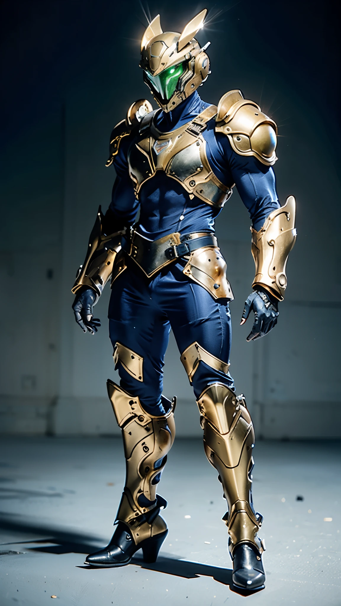 A man wearing a full-face helmet, a fantasy-style biotech armored combat suit, green eyes, (a composite layered chest armor), fully enclosed shoulder guards, matching arm and leg guards, the belt is adorned with Beetle-shaped gemstone, (the color scheme is primarily white with red and blue accents), the design balances heavy with agility, a high-tech bio-mecha armor, (Armor Concept Inspired by Dynastinae, stand on the top of a skyscraper in a futuristic sci-fi city), this character embodies a finely crafted fantasy-surreal style armored hero in anime style, exquisite and mature manga art style, (battle damage, element, plasma, energy, the armor glows), ((male:1.5)), metallic, real texture material, dramatic, high definition, best quality, highres, ultra-detailed, ultra-fine painting, extremely delicate, professional, perfect body proportions, golden ratio, anatomically correct, symmetrical face, extremely detailed eyes and face, high quality eyes, creativity, RAW photo, UHD, 32k, Natural light, cinematic lighting, masterpiece-anatomy-perfect, masterpiece:1.5