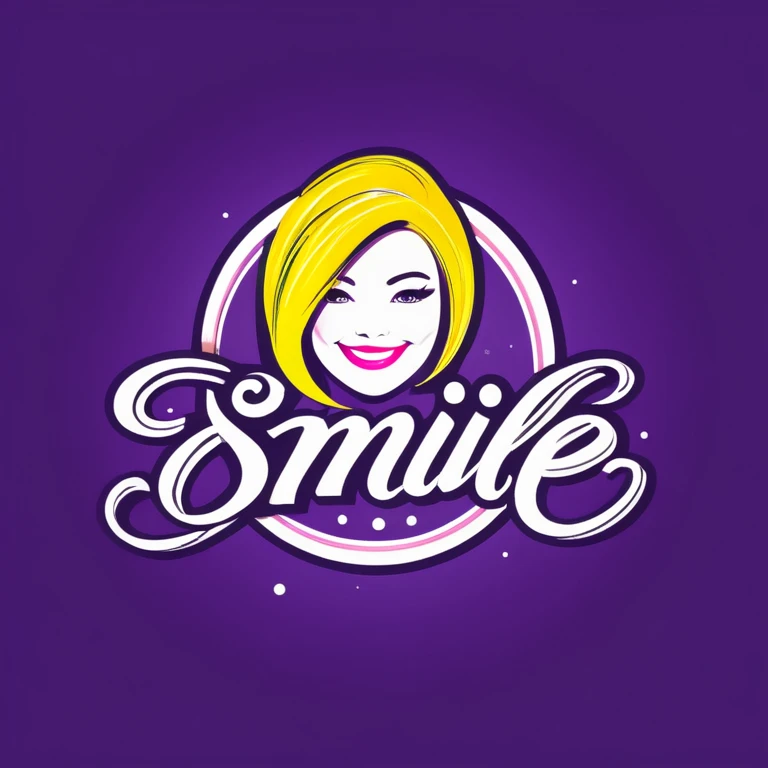 Fashion vector logo Smile fashion clothes bright colors