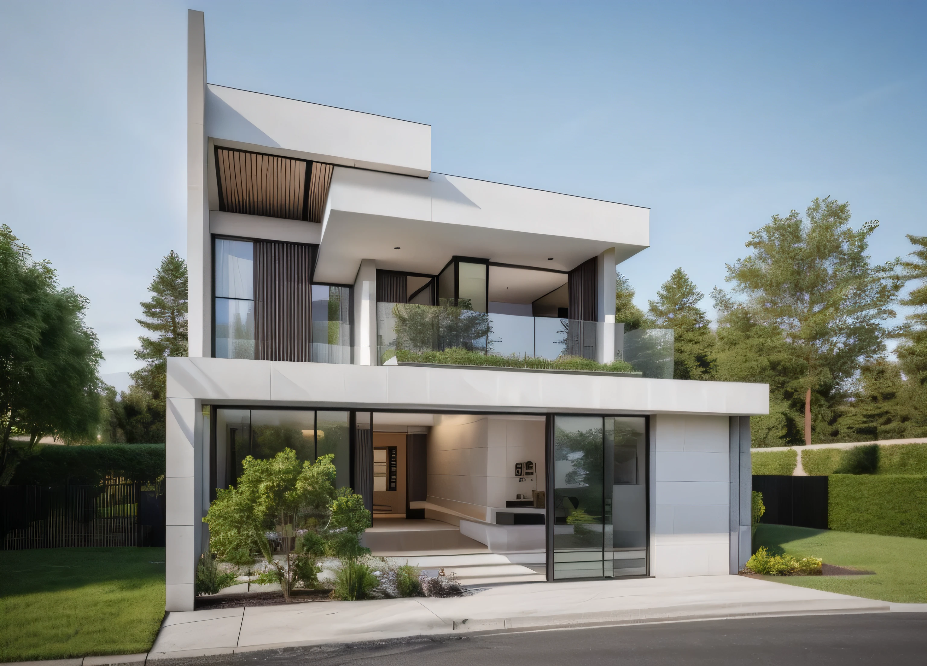 Realistic, exterior, sunlight, house, RAW photo, 8k uhd, dslr,  (high detailed skin:1.3), soft lighting, ultra quality, film grain, Fujifilm XT3, sharp image, best quality, authentic, hight quality