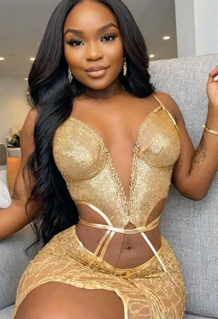 (best high quality:1.2), 8k, extremely detailed, (High details:1.2), ((perfect anatomy in hands)), (Hotlexi woman), Solo, 28 years old African female with straight hair, (dress),