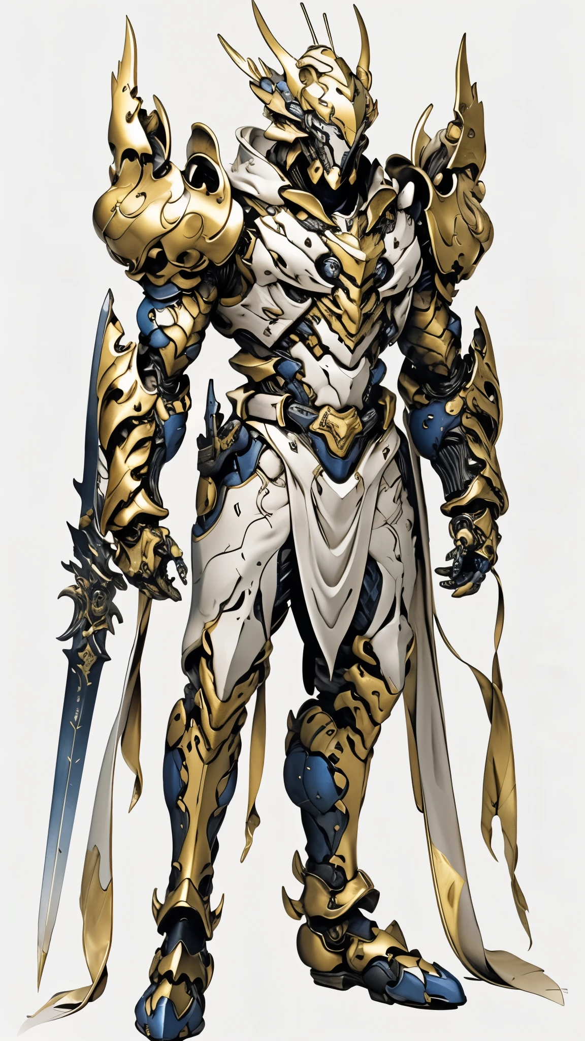 A man wearing a full-face helmet, a fantasy-style biotech armored combat suit, green eyes, (a composite layered chest armor), fully enclosed shoulder guards, matching arm and leg guards, the belt is adorned with dragon claw grasping orbs, (the color scheme is primarily white with red and blue accents), the design balances heavy with agility, a high-tech bio-mecha armor, (Armor Concept Inspired by Dragon, stand on the top of a skyscraper in a futuristic sci-fi city), this character embodies a finely crafted fantasy-surreal style armored hero in anime style, exquisite and mature manga art style, (battle damage, element, plasma, energy, the armor glows), ((male:1.5)), metallic, real texture material, dramatic, high definition, best quality, highres, ultra-detailed, ultra-fine painting, extremely delicate, professional, perfect body proportions, golden ratio, anatomically correct, symmetrical face, extremely detailed eyes and face, high quality eyes, creativity, RAW photo, UHD, 32k, Natural light, cinematic lighting, masterpiece-anatomy-perfect, masterpiece:1.5