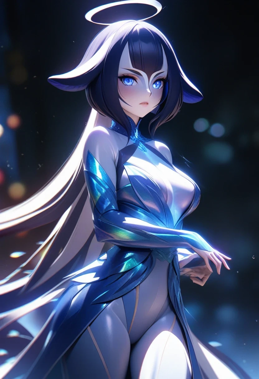 (shylily/(Twich/):1.5),(masterpiece:1.2),(best quality:1.2),Paladin, looking directly at the viewer, Serious facial expression, Tianling, Bokeh, Light bloom, bright light background, movie lighting, Depth of Field, concept art, HDR, Ultra-high detail, Reality, High saturation, Glass breaking effect, No background, amazing, Something that doesn't even exist, mythology figure, vitality, molecular, Texture, iridescent and luminous scales, Stunning beauty, Pure perfection, Divine Presence, memorable, touching, Stunning beauty, Volumetric Light, Halo, Rays, Bright colors reflect