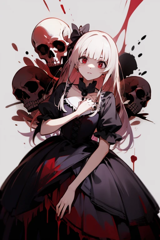 Skull and blood dress magical girl