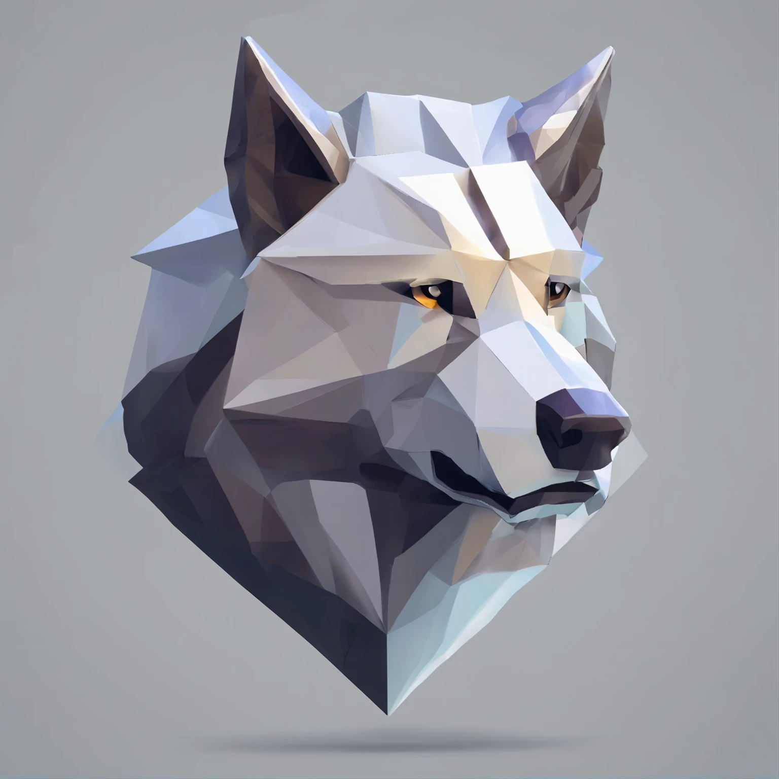 Logo con la cabeza de un lobo gris saliendo de un agujero en la imagen 