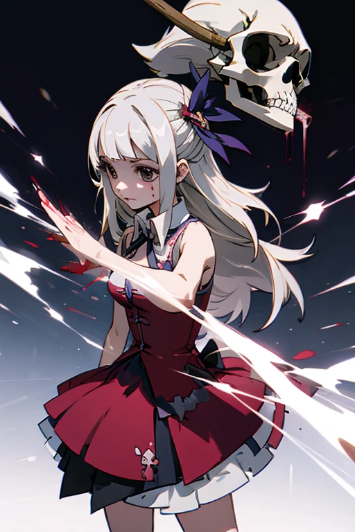Skull and blood dress magical girl