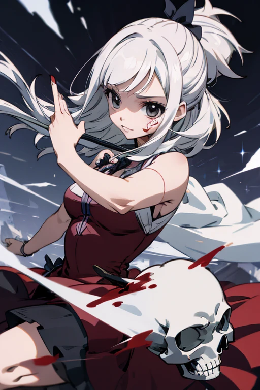 Skull and blood dress magical girl