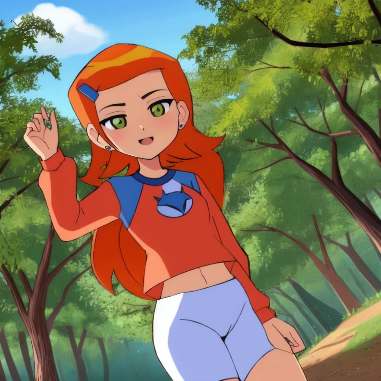 claasicgwen pelada trilha na floresta