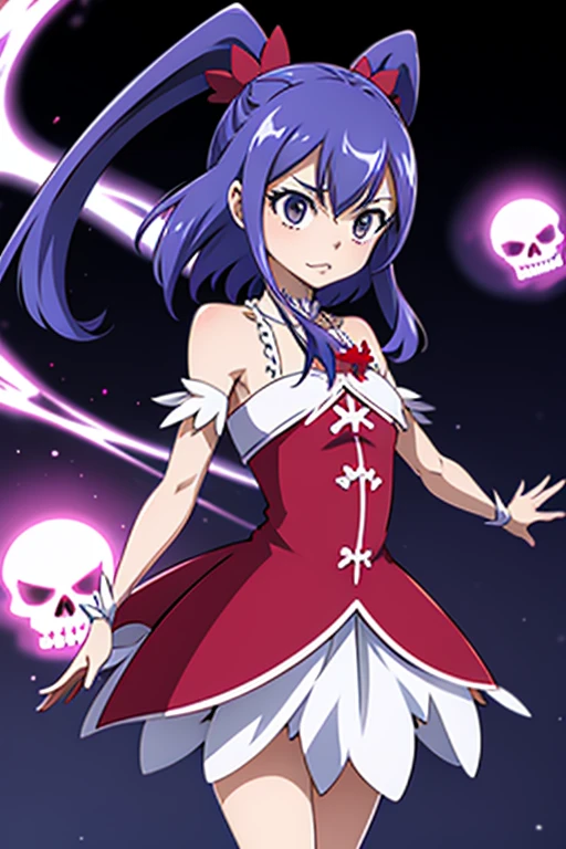 Skull and blood dress magical girl
