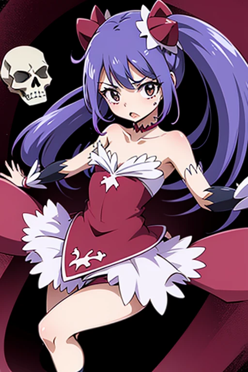 Skull  and blood dress magical girl