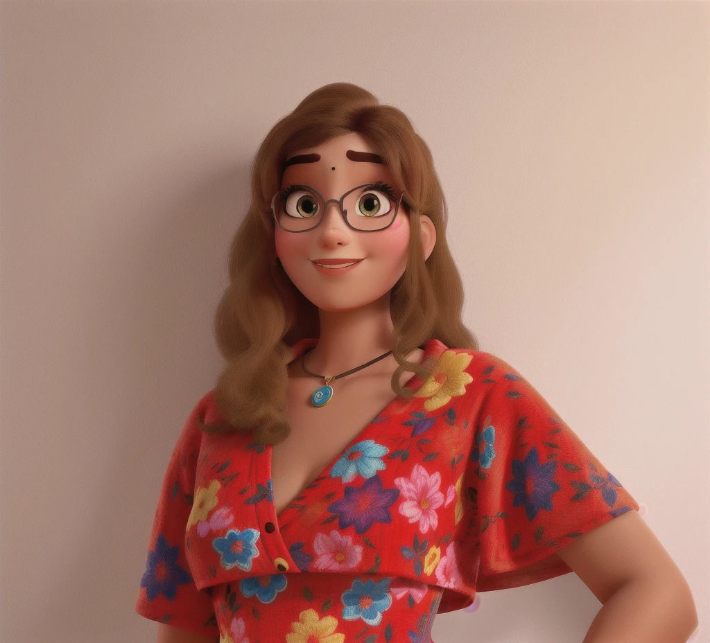 A disney pixar style woman in india