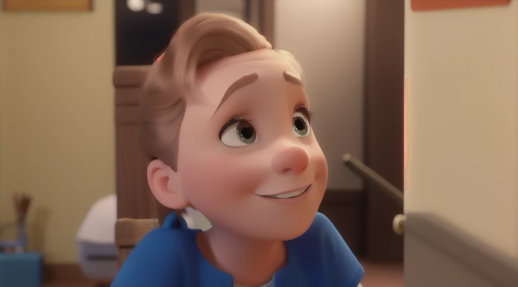 A Disney Pixar-style white , alta qualidade, melhor qualidade.