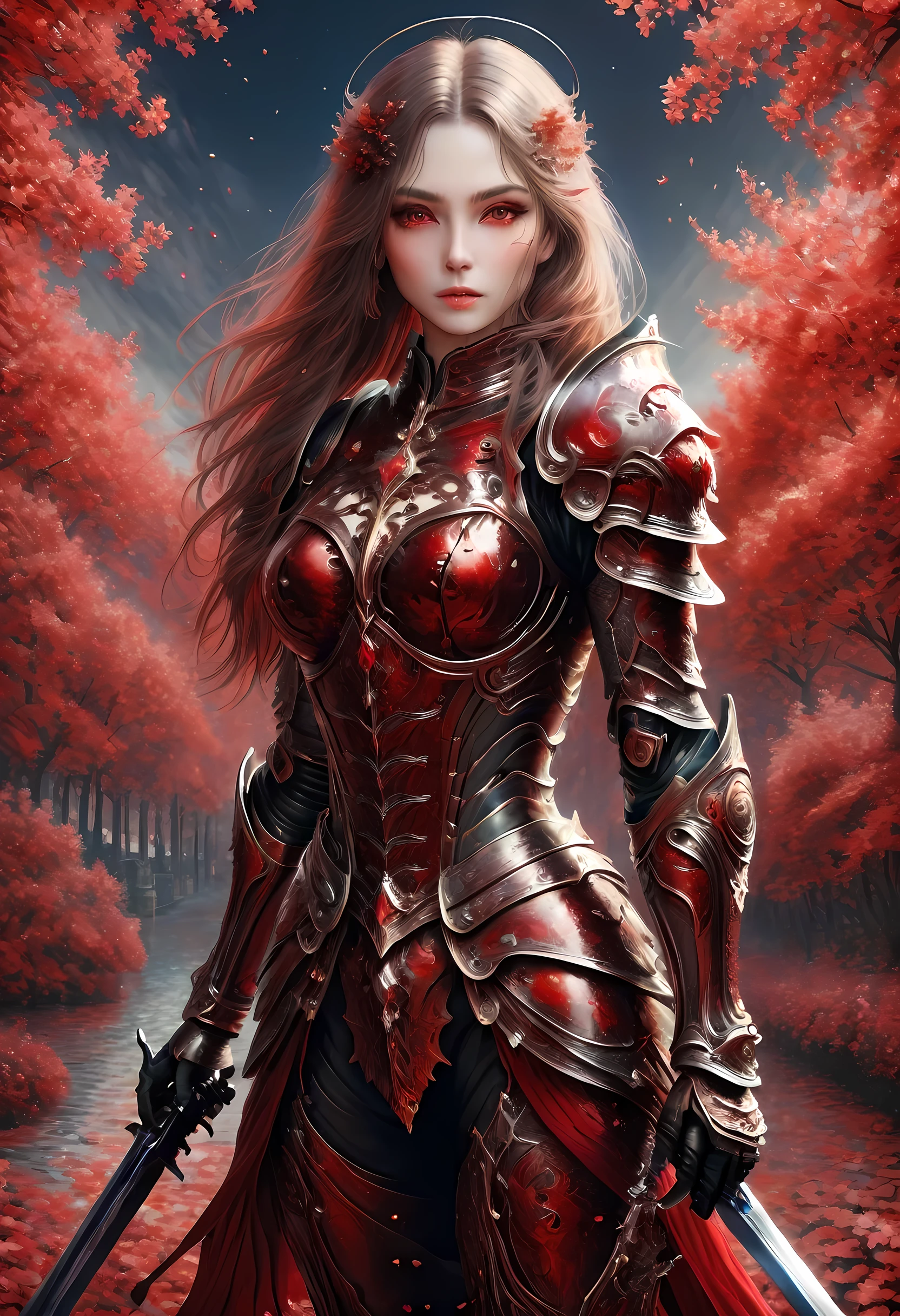 (Claude Monet Style:1.5)Arafed, dark fantasy art, gothic art, a picturק of a vampire ready for battle, female vampire, armed with a sword, wearing heavy armor , armed with a sword, shining sword, ultra detailed face (intricate detailed, Masterpiece, best quality: 1.4), pale skin, glowing eyes, red eyes, ultra feminine, pale skin, dynamic hair, dark fantasy urban street (intricate detailed, Masterpiece, best quality: 1.4), moon light, star light, clouds, cybrk, RagingNebula, 
