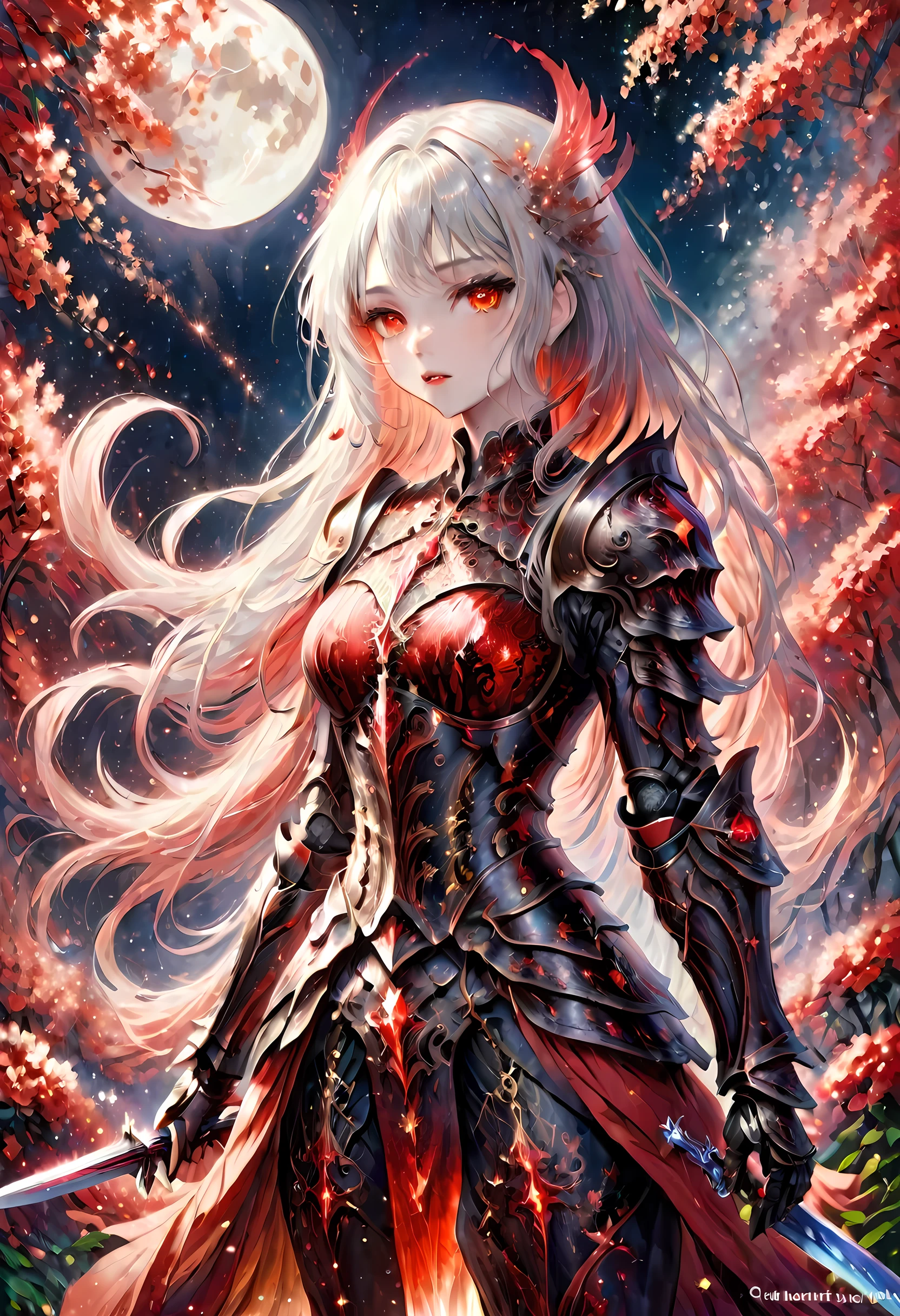 (Claude Monet Style:1.5)Arafed, dark fantasy art, gothic art, a picturק of a vampire ready for battle, female vampire, armed with a sword, wearing heavy armor , armed with a sword, shining sword, ultra detailed face (intricate detailed, Masterpiece, best quality: 1.4), pale skin, glowing eyes, red eyes, ultra feminine, pale skin, dynamic hair, dark fantasy urban street (intricate detailed, Masterpiece, best quality: 1.4), moon light, star light, clouds, cybrk, RagingNebula, 
