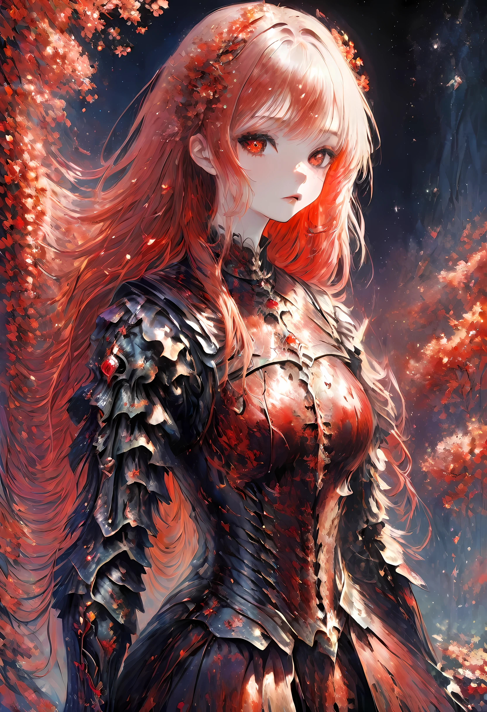 (Claude Monet Style:1.5)Arafed, dark fantasy art, gothic art, a picturק of a vampire ready for battle, female vampire, armed with a sword, wearing heavy armor , armed with a sword, shining sword, ultra detailed face (intricate detailed, Masterpiece, best quality: 1.4), pale skin, glowing eyes, red eyes, ultra feminine, pale skin, dynamic hair, dark fantasy urban street (intricate detailed, Masterpiece, best quality: 1.4), moon light, star light, clouds, cybrk, RagingNebula, 
