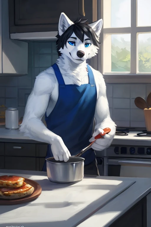 adult and kid, anthro female husky, teenager, slim feminine body, home kitchen, family in background, young, kids running, (detailed lighting), fluffy tail, (detailed fur), (detailed background), [detailed ambient light], [gray natural lighting], [realistic proportions], [explicit content], [sharp focus], ((masterpiece)), anatomically correct canine pussy, detailed canine pussy, black genitalia, black anus, bright summer day, morning shirt, well lit genitals, presenting anus, long slim legs, surrounded by people, detailed canine pussy, puffy anus, cooking, pussy focus, nostalgic style