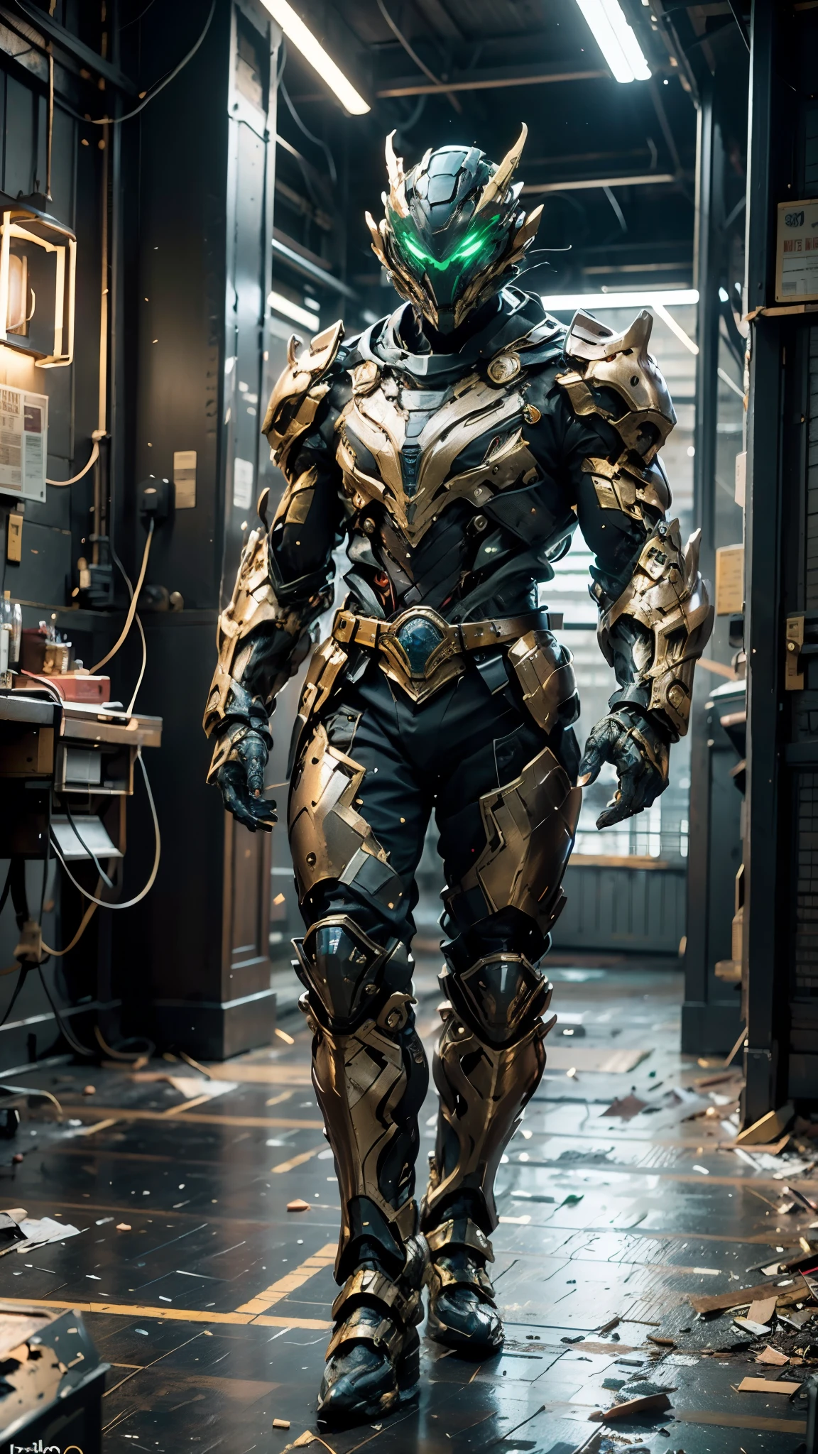 A man wearing a full-face helmet, a fantasy-style biotech armored combat suit, green eyes, (a composite layered chest armor), fully enclosed shoulder guards, matching arm and leg guards, the belt is adorned with dragon claw grasping orbs, (the color scheme is primarily white with red and blue accents), the design balances heavy with agility, a high-tech bio-mecha armor, (Armor Concept Inspired by Dragon, stand on the top of a skyscraper in a futuristic sci-fi city), this character embodies a finely crafted fantasy-surreal style armored hero in anime style, exquisite and mature manga art style, (battle damage, element, plasma, energy, the armor glows), ((male:1.5)), metallic, real texture material, dramatic, high definition, best quality, highres, ultra-detailed, ultra-fine painting, extremely delicate, professional, perfect body proportions, golden ratio, anatomically correct, symmetrical face, extremely detailed eyes and face, high quality eyes, creativity, RAW photo, UHD, 32k, Natural light, cinematic lighting, masterpiece-anatomy-perfect, masterpiece:1.5