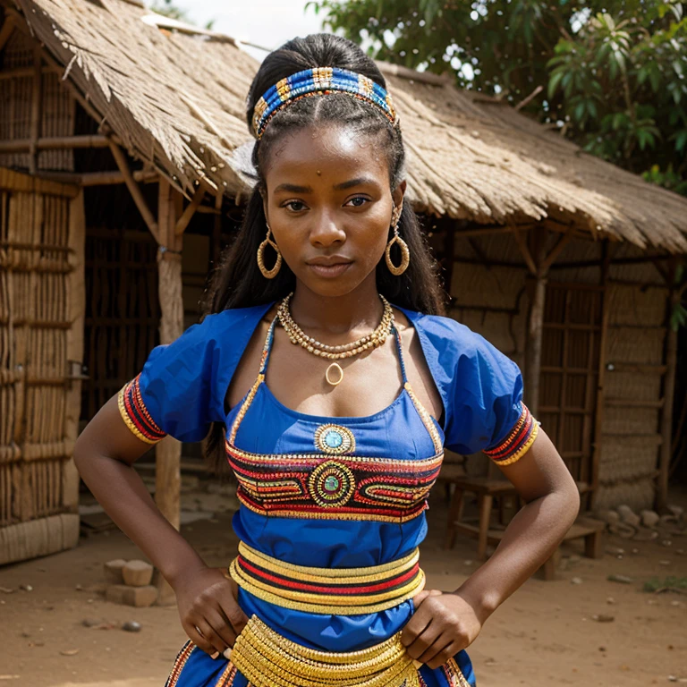 Beautiful woman, 20 years, Eswatini, cultural costumes 