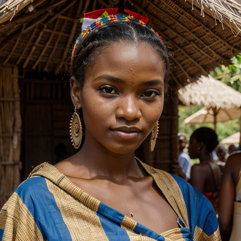 Beautiful woman, 20 years, Mozambique, cultural costumes