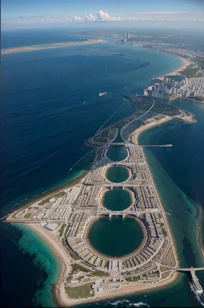 City of the future seen from an airplane:1.5,dynasty,puerto,nave espacial voladora,rascacielos,obra maestra,Of the highest quality,Ultra high resolution,(Super detailed:1.2),8K,Fotorrealista,mejor estetica,Hermoso