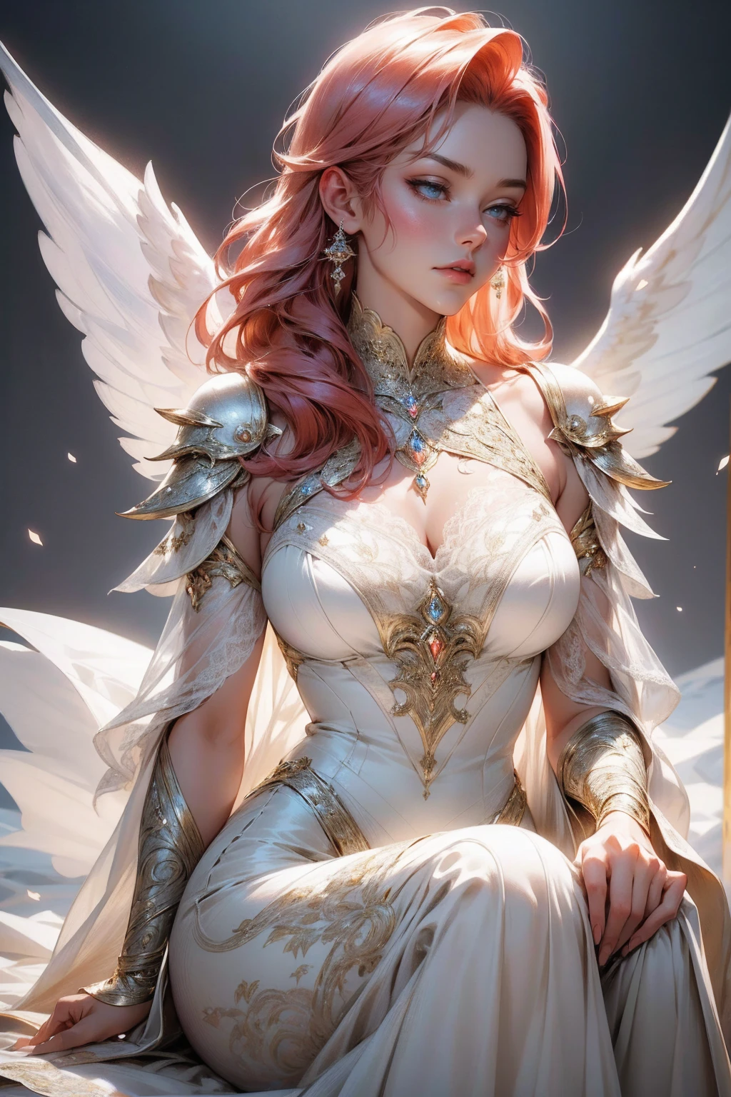 {-erro_de_anatomia:1.0}(best quality,4k,8k,highres,masterpiece:1.2), ultra-detailed, (realistic,photorealistic,photo-realistic:1.37), mature milf, illyasviel von einzbern, redhead hair, full body, vibrant colors, glowing skin, mesmerizing eyes, elegant pose, enchanting background, delicate lace dress, surreal lighting, ethereal atmosphere, mystical aura, intricate details, artistic medium, digital illustration, fantasy, anime , mouth closed. Different posture , dynamic poses, mouth closed. Different posture, backwards, with chin resting on shoulder. Perfect fingers. Looking ahead, crystal eyes
