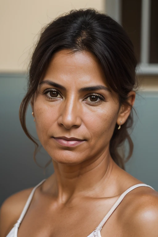 (indistinguishable from reality:1.4), 1girl, A 45 y.o [Colombian | Argentinian | Mexican | Cuban] MILF, (detailed facial features), (freckles:0.2), (acne:0.1), Canon EOS 5D Mark IV