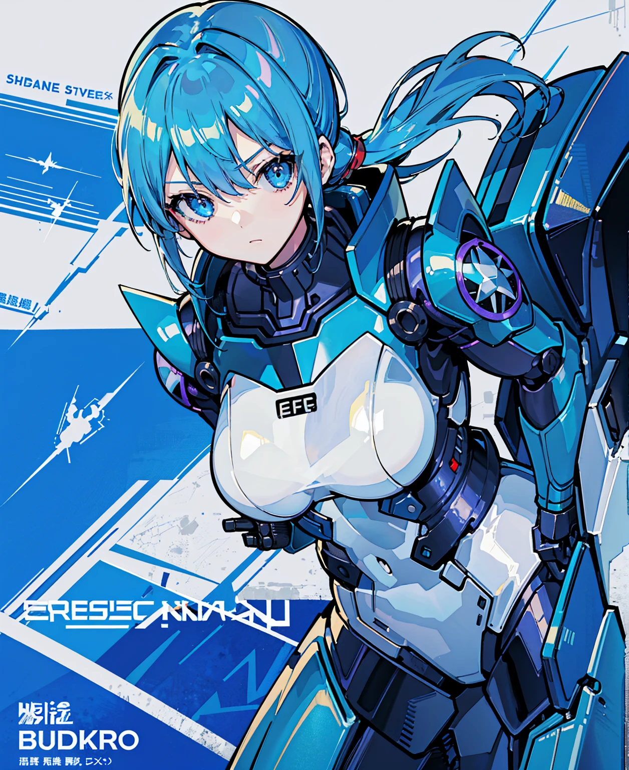 (((masterpiece、Highest image quality、highest quality、highly detailed unity 8kwallpaper)))、((Illustration of one girl))、(pilot)、(((blue silver short hair)))、red eyes、((tall))、(((muscle girl、Muscular and strong body、abs、muscular and thick arms、muscular and thick legs、stocky build、muscular legs、broad shoulders))))、(((白いpilotスーツ)))、((manspreading、Sitting in the cockpit、armpit))、((space fighter cockpit、The Universe on the Monitor、Earth seen from space))