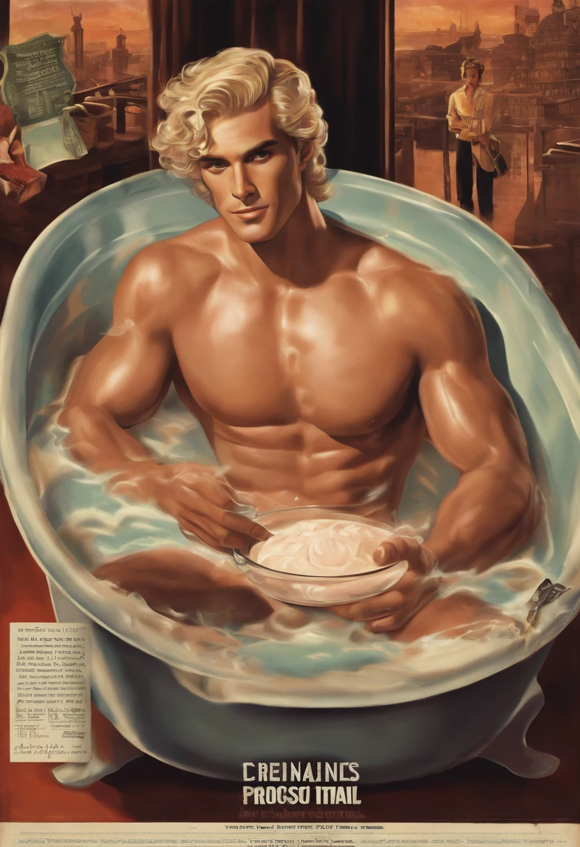 HOT CHOCOLATE (A Erotic and Thriller Gay Story) A very attractive blonde man is bathing in a chocolste bathtub while relaxing, Without him realizing it, another rather handsome and dark-skinned man is behind him with a rope ready to strangle him.. PORTADA DE NOVELA