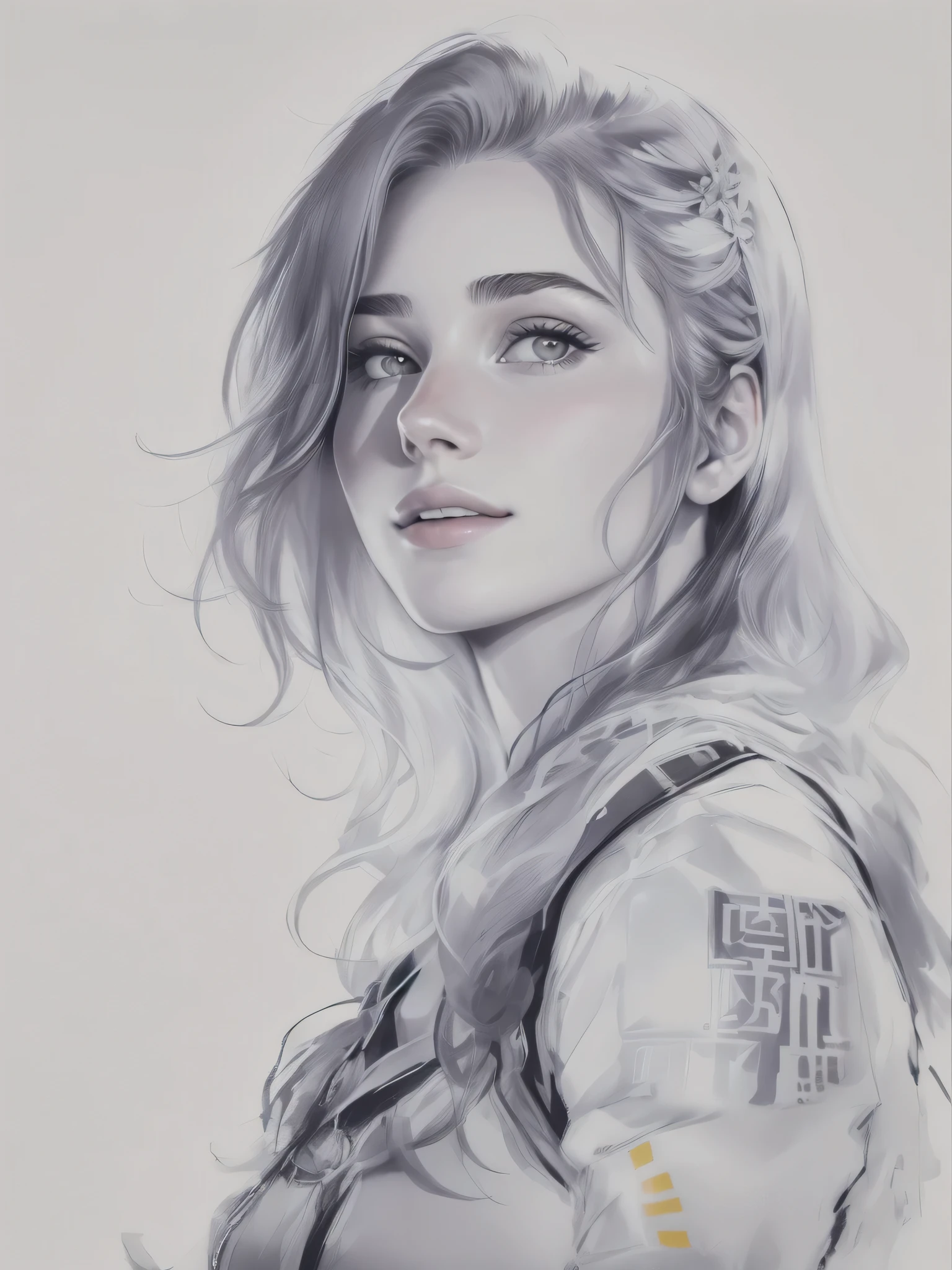 belle jeune femme, , gros seins, , lyrique, Comme Aloy d'Horizon Zero Dawn, schematic, Chef-d'high quality work, , , ,