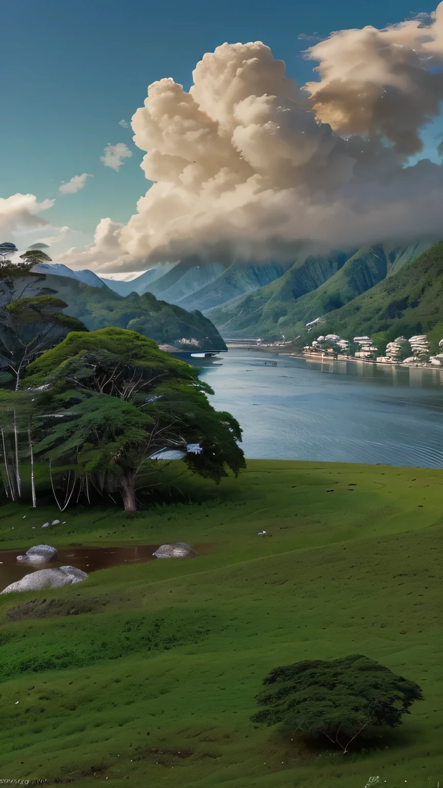 Imagem sugerida: A panoramic view of the Earth with elements of nature, como montanhas, rios e florestas, e um texto de agradecimento.