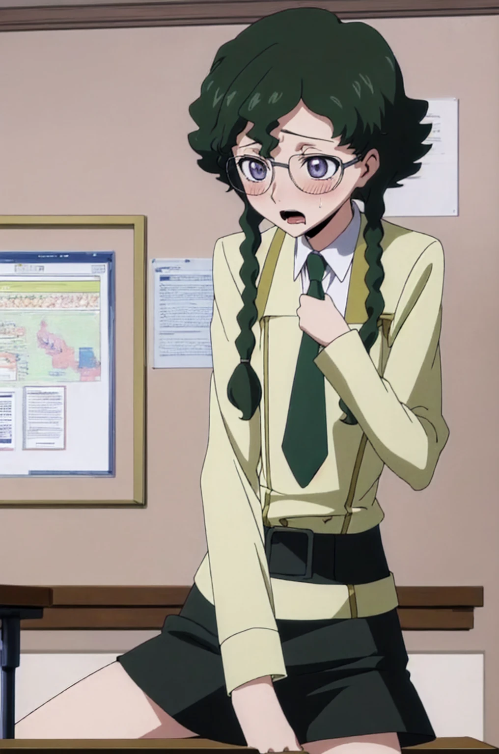 (masterpiece, highest quality:1.2), High resolution, anime screenshot, anime coloring book, 1 girl, alone, embarrassing, blush,
Nina_einstein_s1, green hair, twin braids, bangs, short hair, purple eyes, blue eyes, Glasses, rimless eyewear, medium breasts,
looking at the viewer,
1girl,masterpiece, expensive quality, very_expensive_solve, big_file size, full color,(completely nude:1.2),pussy,niplles,(vaginal sex:1.2),(toddler:1.6),(chibi:1.3),(flat chest:1.5),