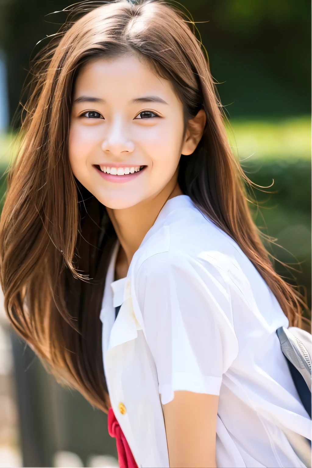 1３age、smile、beautiful、smile、Modern clothing、Shining eyes、stare、bring the action、Throw,Clit Eyes、