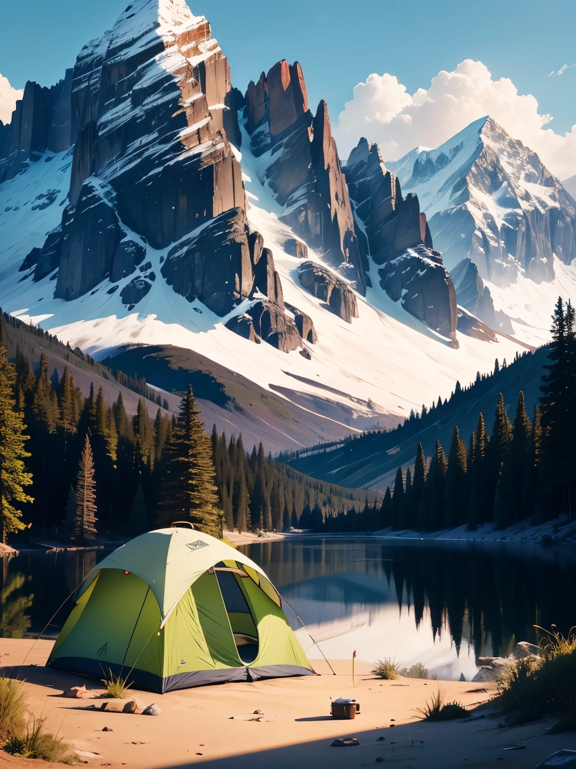 campsite, ultra detailed, high quality, 8k resolution