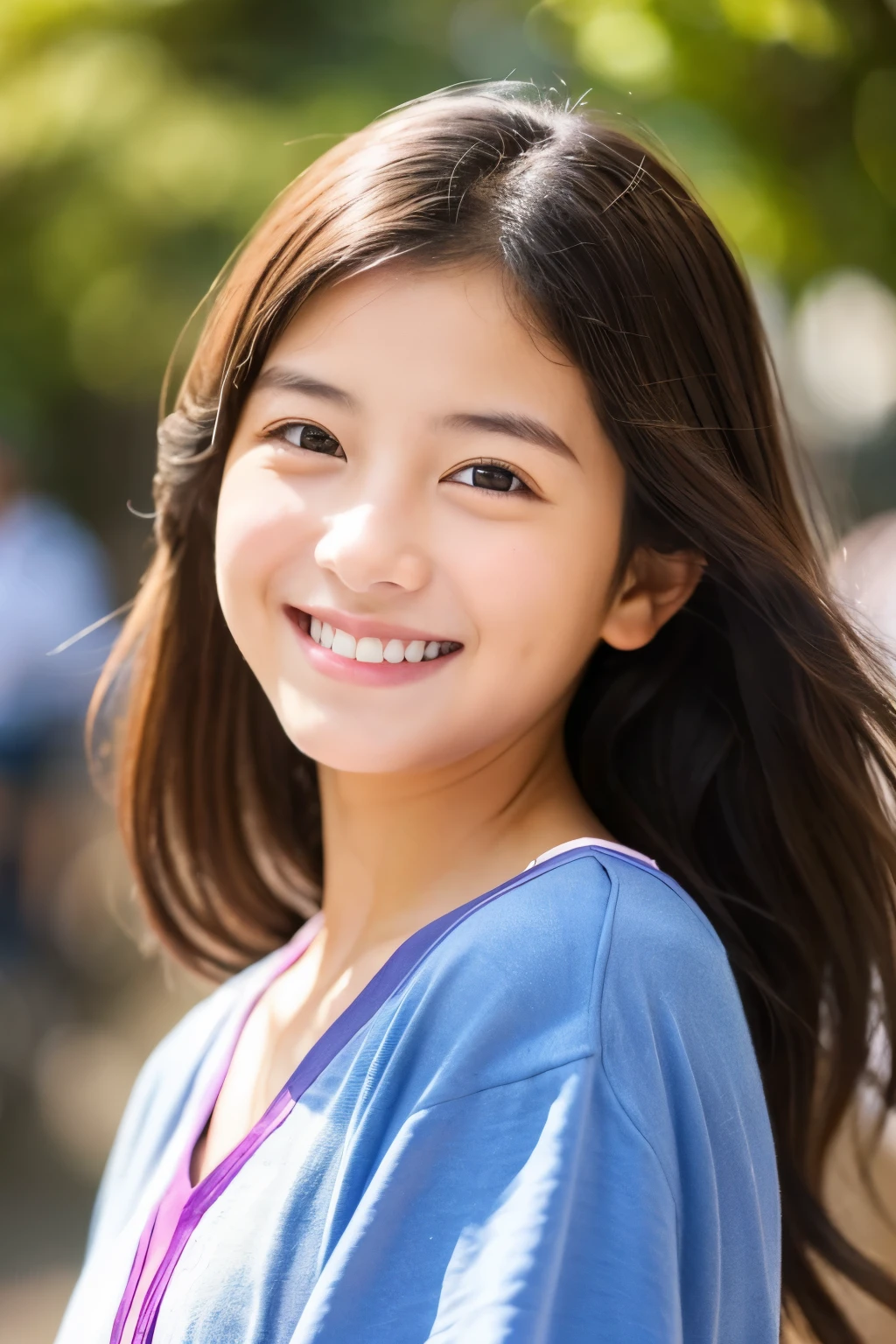 1３age、smile、beautiful、smile、Modern clothing、Shining eyes、stare、bring the action、Throw,Clit Eyes、