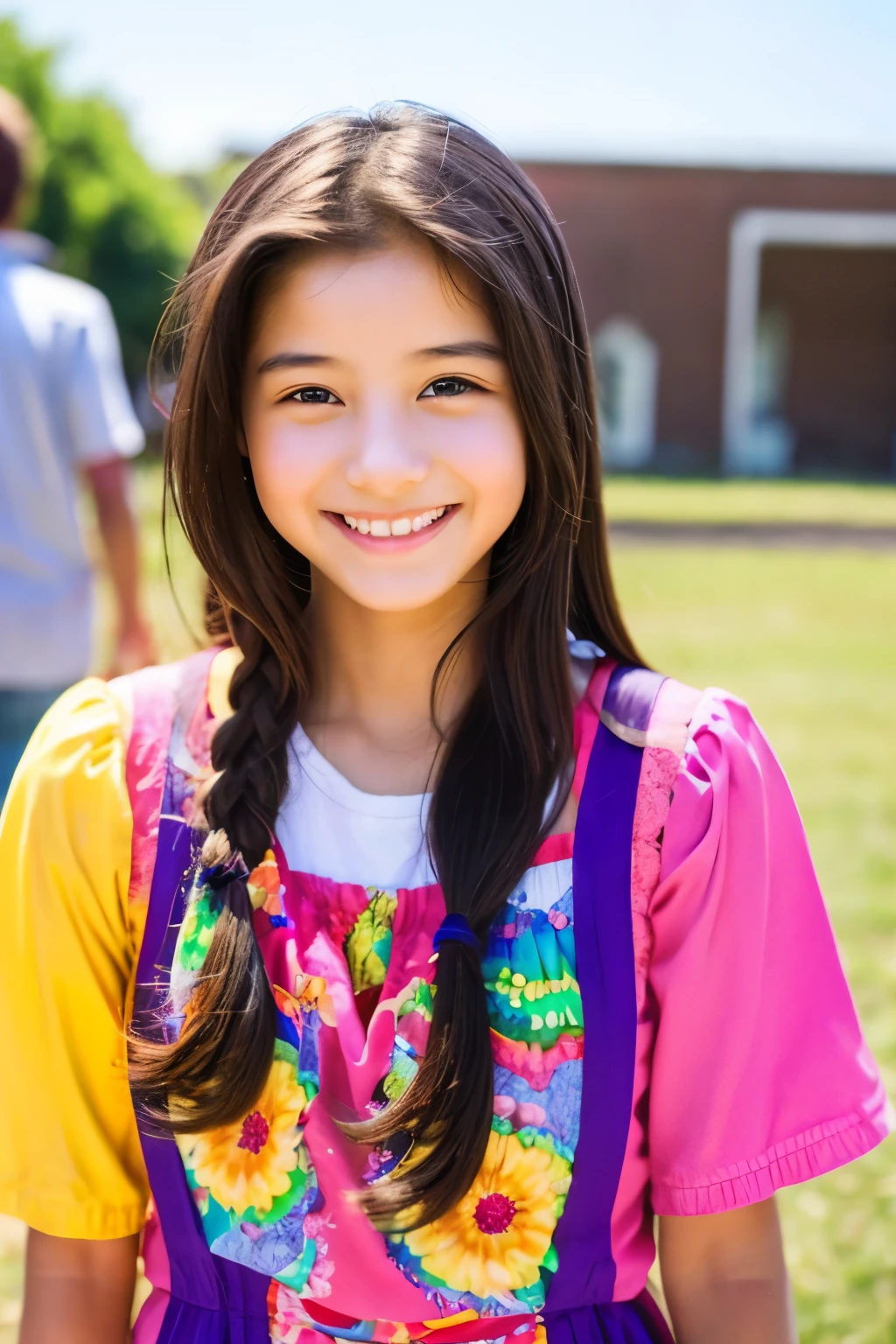 1３age、smile、beautiful、smile、Colorful clothes、Shining eyes、stare、bring the action、Throw,Clit Eyes、