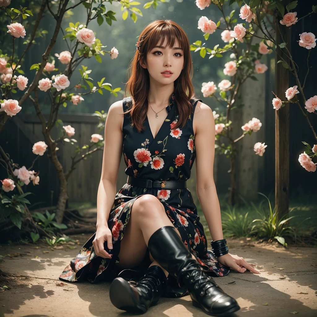 Kasumi, (best quality,ultra-detailed),(Realistic:1.37), beautiful and detailed face, Ultra-realistic texture, delicate face, delicate body, red lipstick, vivid colors. High definition, 8K. athletic body